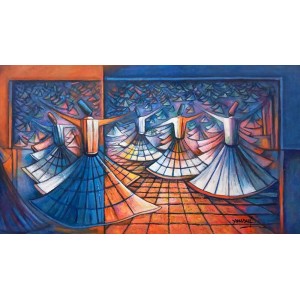 Muhammad Yousuf, 24 x 42 Inch, Acrylic on Canvas, Figurative Painting, AC-MYSF-039